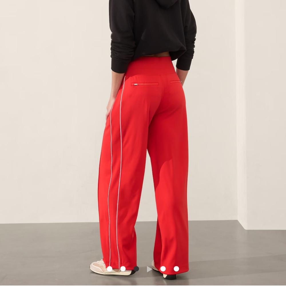 HIGH RISE TRACK STRIPE WIDE LEG PANT